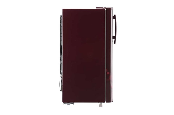 LG 185L Single Door Refrigerator, Anti-Bacterial Gasket, Scarlet Euphoria, 3 Star, GL-B199OSED