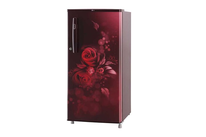 LG 185L Single Door Refrigerator, Anti-Bacterial Gasket, Scarlet Euphoria, 3 Star, GL-B199OSED