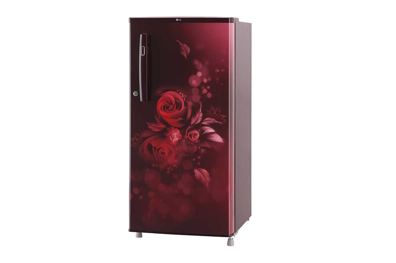 LG 185L Single Door Refrigerator, Anti-Bacterial Gasket, Scarlet Euphoria, 3 Star, GL-B199OSED