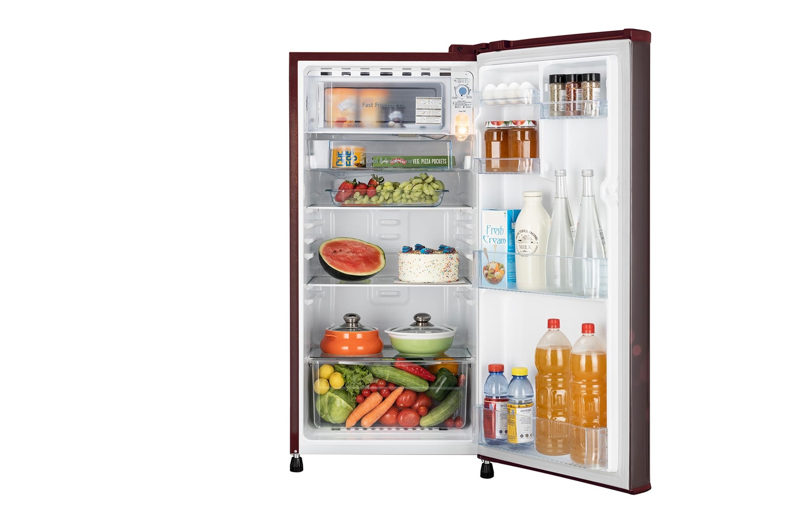 front view with food