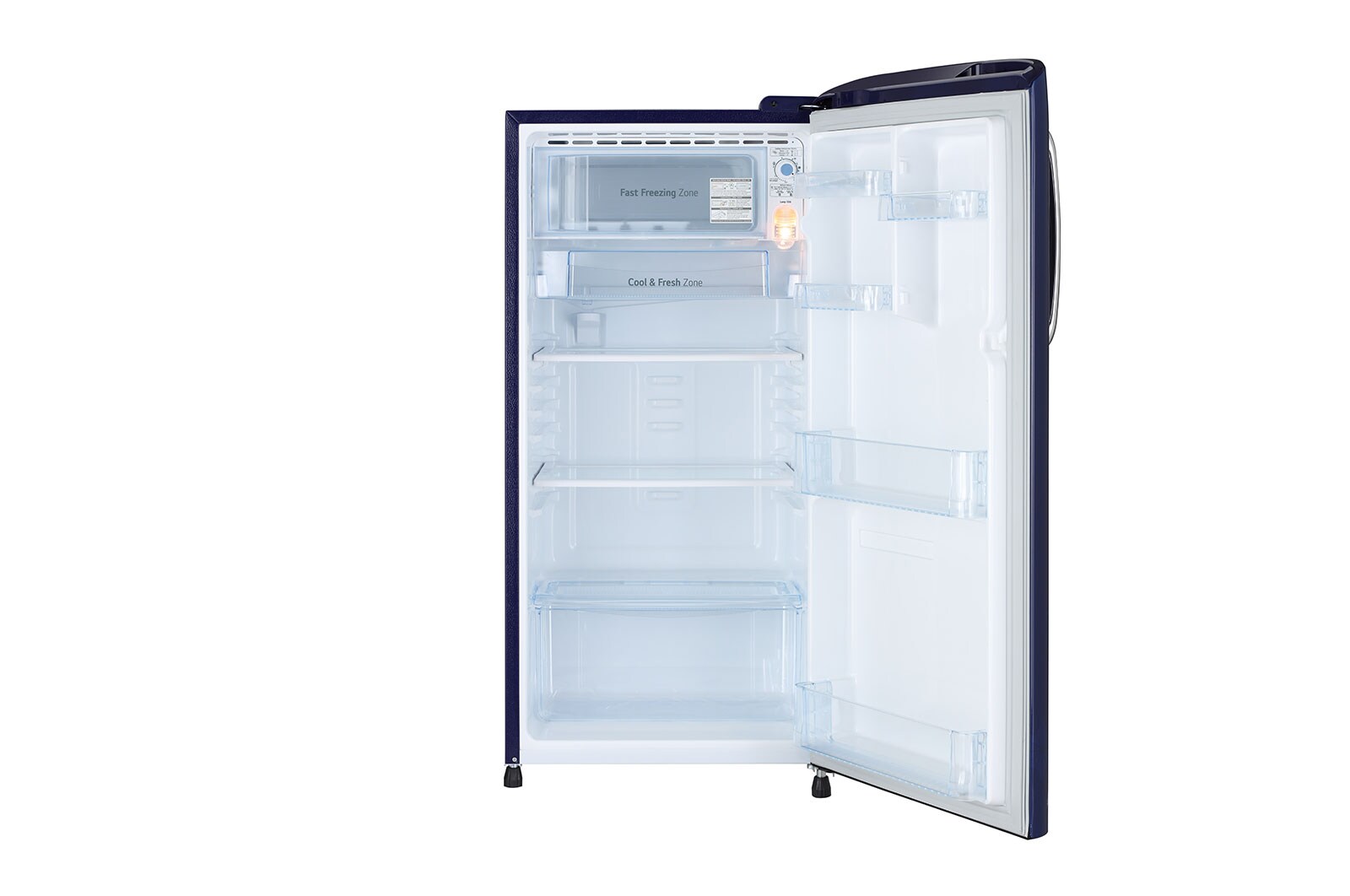 LG 185L, 3 Star, Blue Quartz Finish, Direct Cool Single Door Refrigerator, GL-B201ABQD