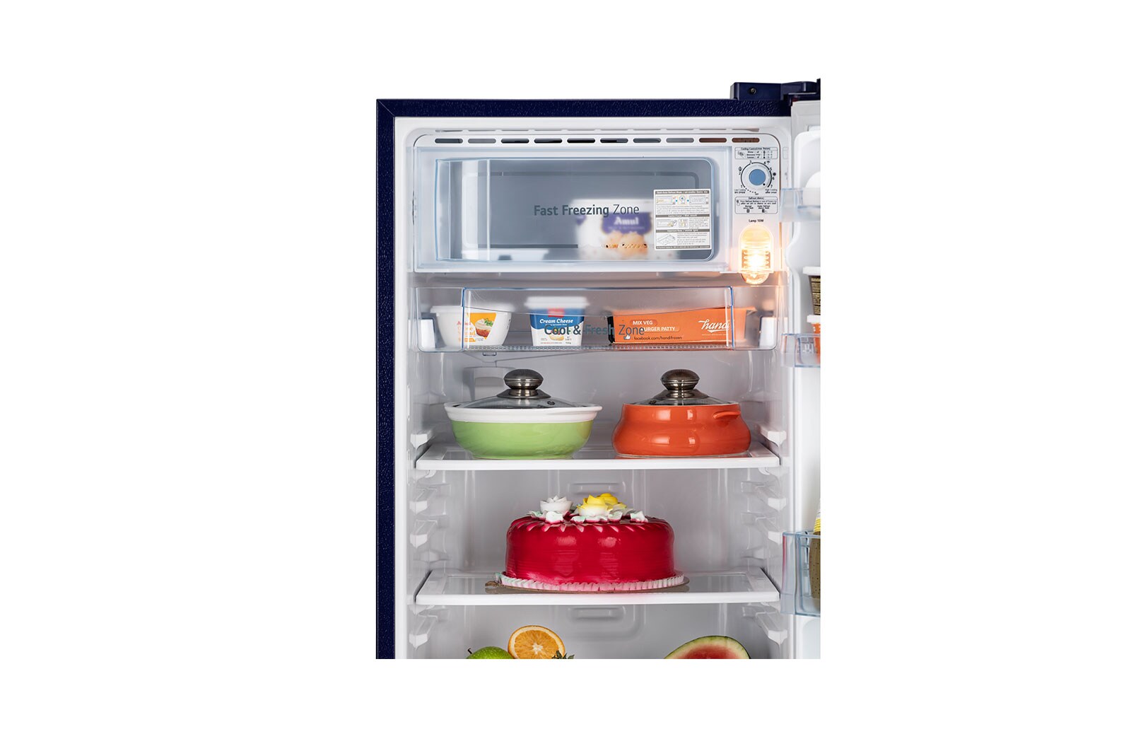 LG 185L, 3 Star, Blue Quartz Finish, Direct Cool Single Door Refrigerator, GL-B201ABQD