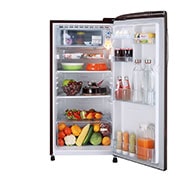 LG 185L, 3 Star, Scarlet Euphoria Finish, Direct Cool Single Door Refrigerator   , GL-B201ASED