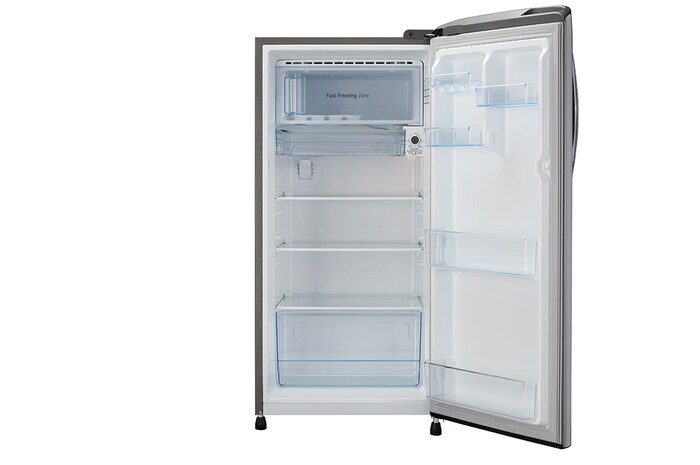 LG 201L, 3 Star, Shiny Steel Finish, Direct Cool Single Door Refrigerator, GL-B211HPZD