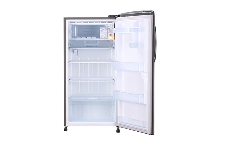 LG 215 L Single Door Refrigerator with Smart Inverter Compressor in Shiny Steel Color, GL-B221APZY