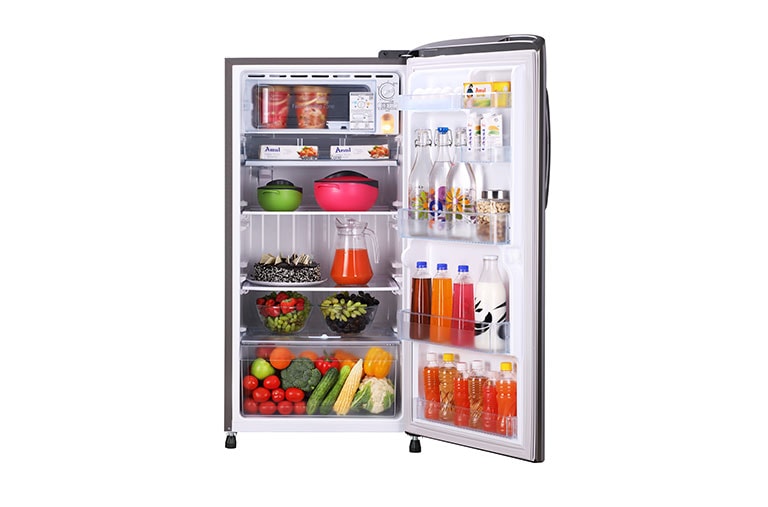 LG 215L Single Door Refrigerator with Smart Inverter Compressor in Shiny Steel Color, GL-B221APZY