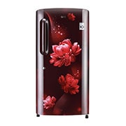 LG 205L, 4 Star, Smart Inverter Compressor, Smart Connect, Scarlet Charm Finish, Direct Cool Single Door Refrigerator, GL-B221ASCY