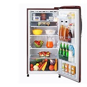 LG 205L, 4 Star, Smart Inverter Compressor, Smart Connect, Scarlet Charm Finish, Direct Cool Single Door Refrigerator, GL-B221ASCY