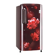 LG 205L, 4 Star, Smart Inverter Compressor, Smart Connect, Scarlet Charm Finish, Direct Cool Single Door Refrigerator, GL-B221ASCY