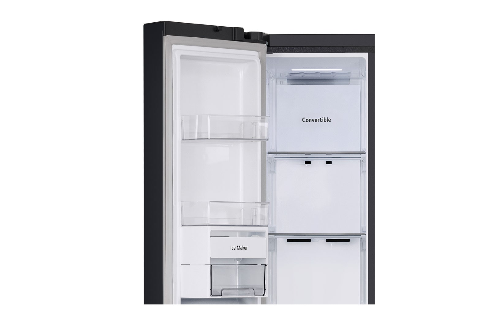 LG 650L Side by Side Refrigerator with Hygiene Fresh+™, DoorCooling+™, Smart Diagnosis™, Black Mirror Finish, 3-Star, GL-B257DBM3