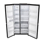 LG 650L Side by Side Refrigerator with Hygiene Fresh+™, DoorCooling+™, Smart Diagnosis™, Black Mirror Finish, 3-Star, GL-B257DBM3