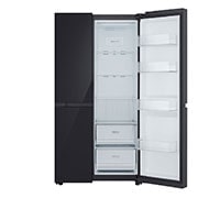 LG 650L Side by Side Refrigerator with Hygiene Fresh+™, DoorCooling+™, Smart Diagnosis™, Black Mirror Finish, 3-Star, GL-B257DBM3