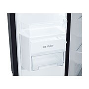 LG 655L, Side by Side Refrigerator with Premium Glass Door, Smart Inverter Compressor, Hygiene Fresh+™, DoorCooling+™, Smart Diagnosis™, Black Mirror Finish, GL-B257DBMX