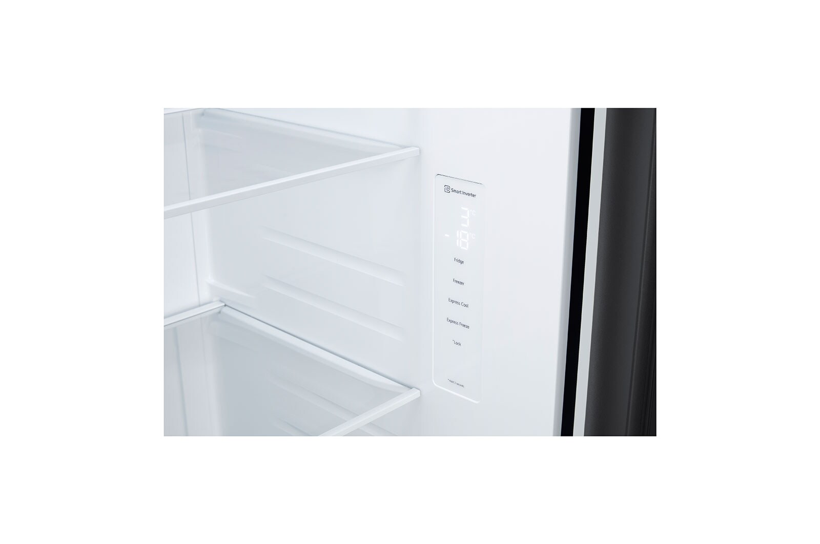 LG 655L, Side by Side Refrigerator with Premium Glass Door, Smart Inverter Compressor, Hygiene Fresh+™, DoorCooling+™, Smart Diagnosis™, Black Mirror Finish, GL-B257DBMX