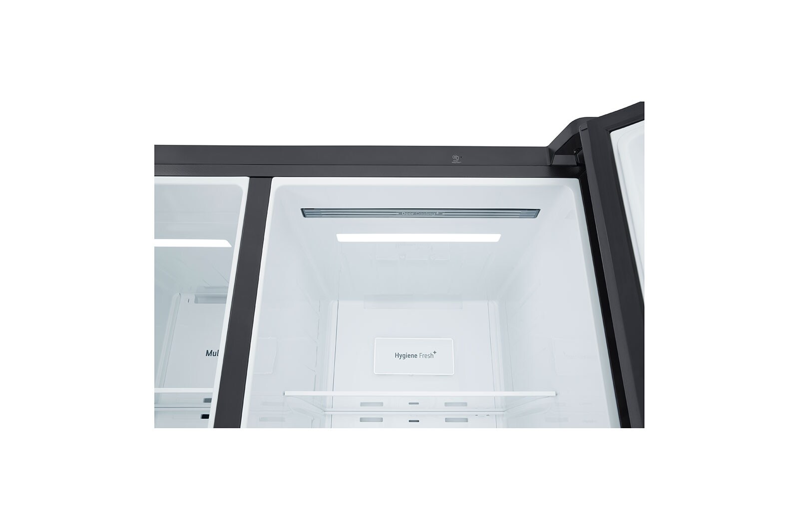 LG 655L, Side by Side Refrigerator with Premium Glass Door, Smart Inverter Compressor, Hygiene Fresh+™, DoorCooling+™, Smart Diagnosis™, Black Mirror Finish, GL-B257DBMX