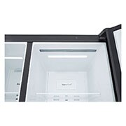 LG 655L, Side by Side Refrigerator with Premium Glass Door, Smart Inverter Compressor, Hygiene Fresh+™, DoorCooling+™, Smart Diagnosis™, Black Mirror Finish, GL-B257DBMX
