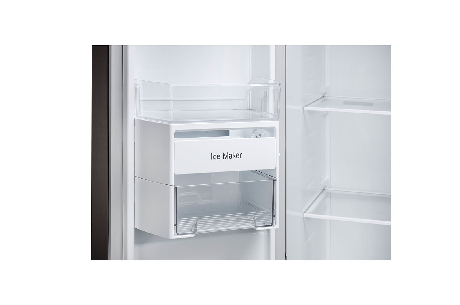 LG 650L Side by Side Refrigerator with Premium Glass Door, Hygiene Fresh+™, DoorCooling+™, Linen Brown Finish, 3-Star, GL-B257DLN3