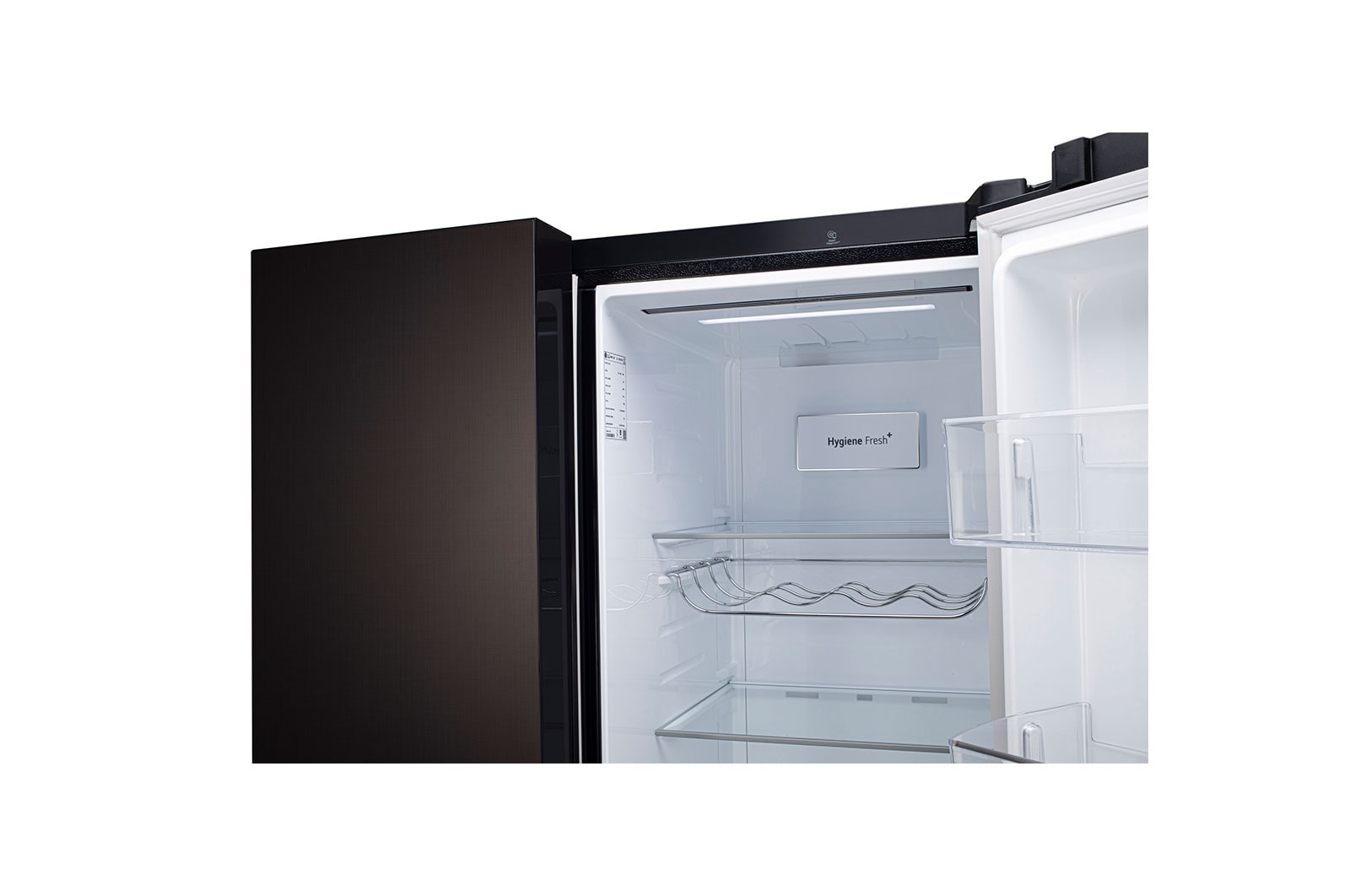 LG 650L Side by Side Refrigerator with Premium Glass Door, Hygiene Fresh+™, DoorCooling+™, Linen Brown Finish, 3-Star, GL-B257DLN3