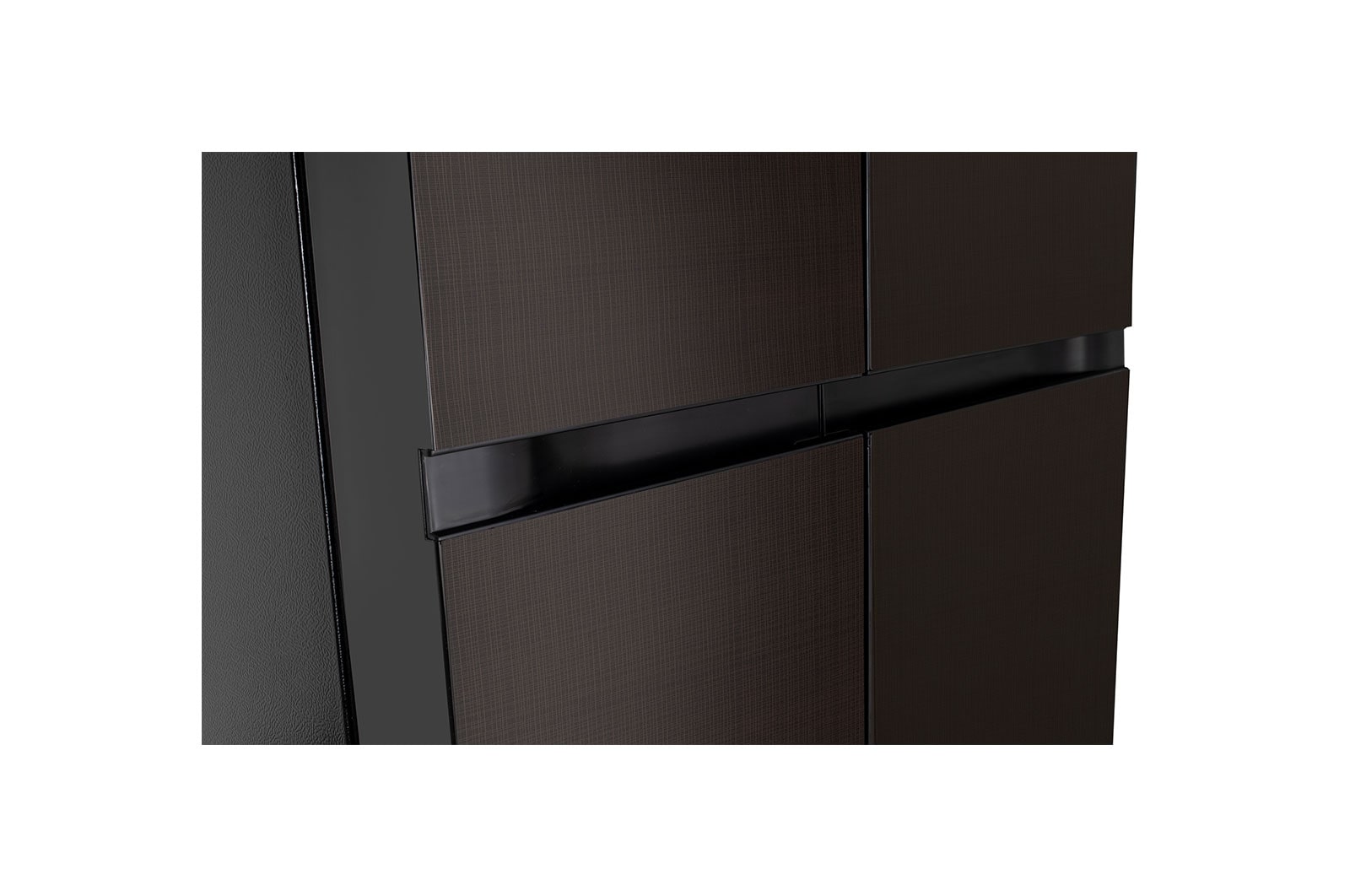 LG 650L Side by Side Refrigerator with Premium Glass Door, Hygiene Fresh+™, DoorCooling+™, Linen Brown Finish, 3-Star, GL-B257DLN3