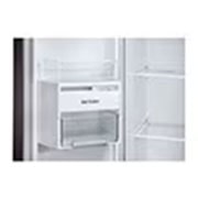 LG 650L Side by Side Refrigerator with Premium Glass Door, Hygiene Fresh+™, DoorCooling+™, Linen Brown Finish, 3-Star, GL-B257DLN3