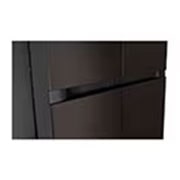 LG 650L Side by Side Refrigerator with Premium Glass Door, Hygiene Fresh+™, DoorCooling+™, Linen Brown Finish, 3-Star, GL-B257DLN3
