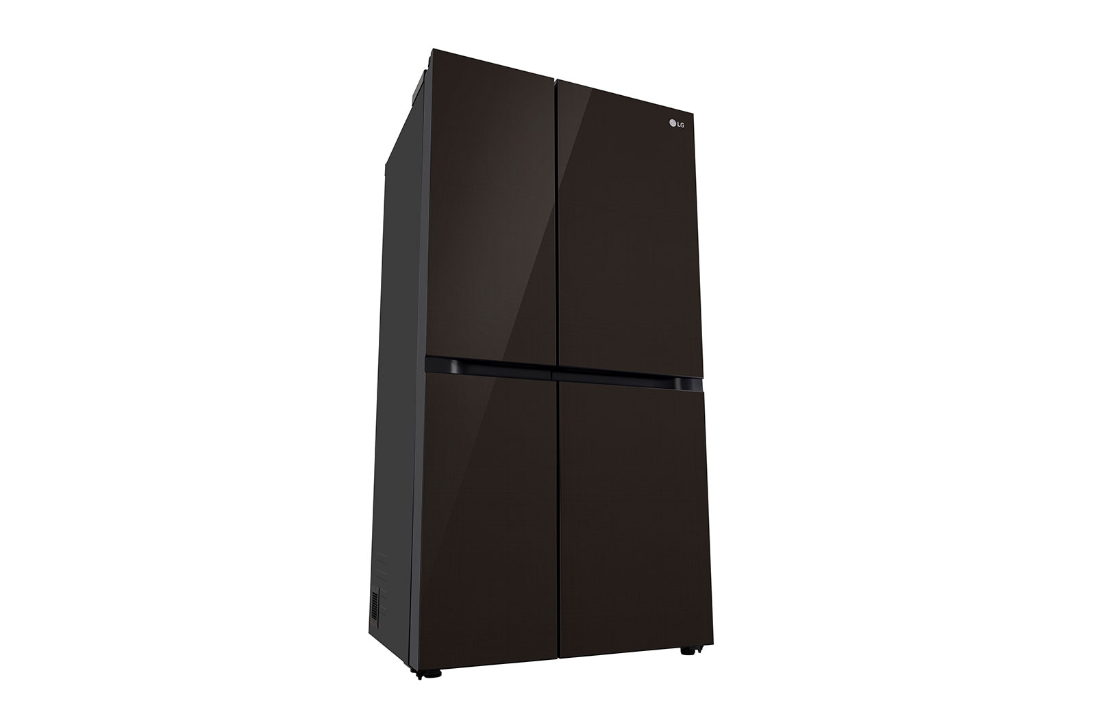 LG 650L Side by Side Refrigerator with Premium Glass Door, Hygiene Fresh+™, DoorCooling+™, Linen Brown Finish, 3-Star, GL-B257DLN3