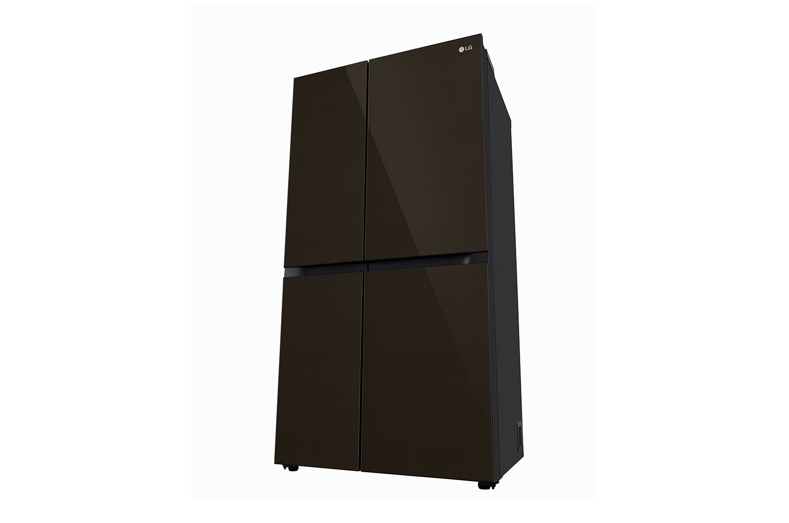 LG 650L Side by Side Refrigerator with Premium Glass Door, Hygiene Fresh+™, DoorCooling+™, Linen Brown Finish, 3-Star, GL-B257DLN3