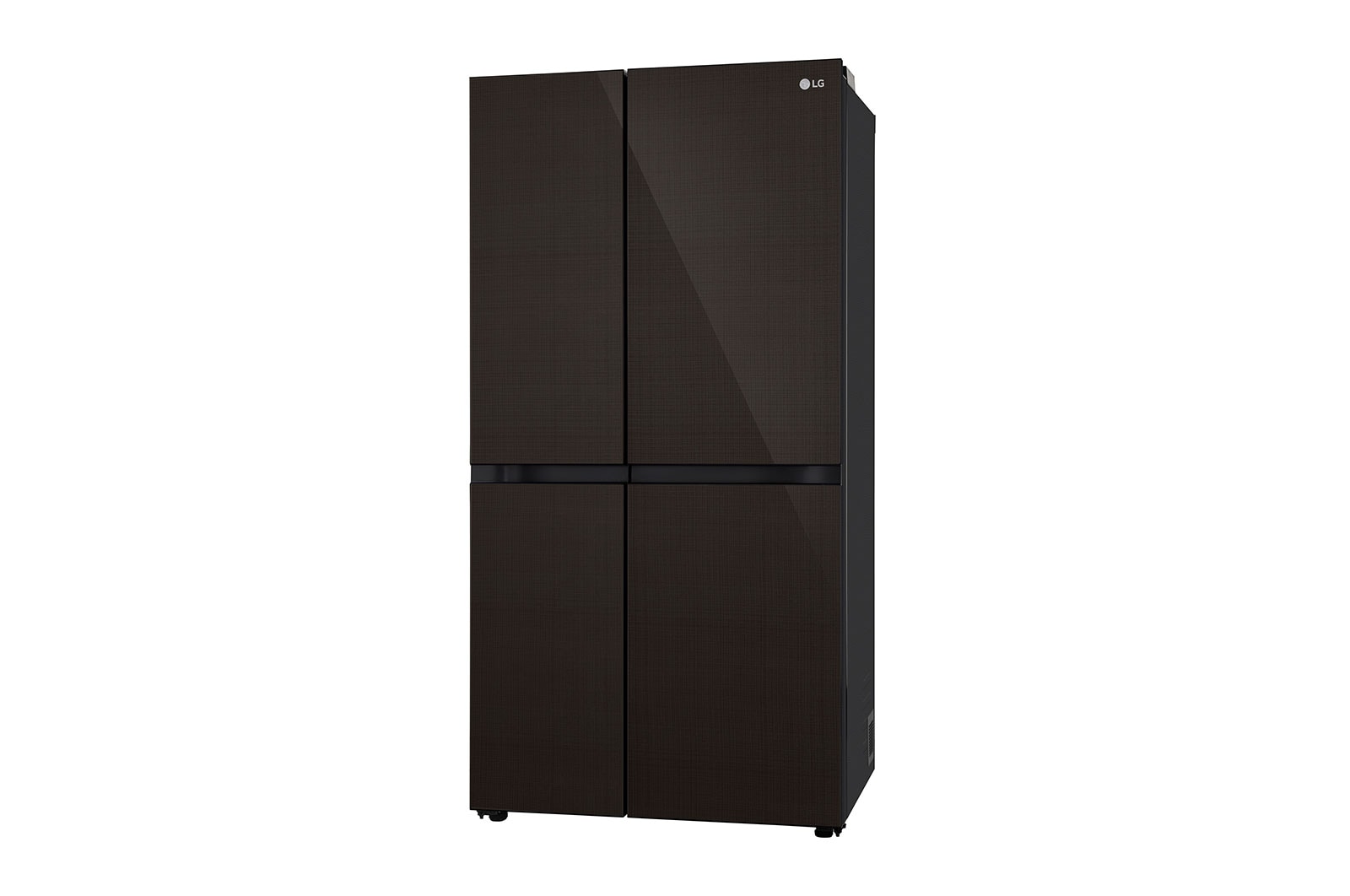 LG 650L Side by Side Refrigerator with Premium Glass Door, Hygiene Fresh+™, DoorCooling+™, Linen Brown Finish, 3-Star, GL-B257DLN3