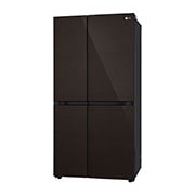 LG 650L Side by Side Refrigerator with Premium Glass Door, Hygiene Fresh+™, DoorCooling+™, Linen Brown Finish, 3-Star, GL-B257DLN3