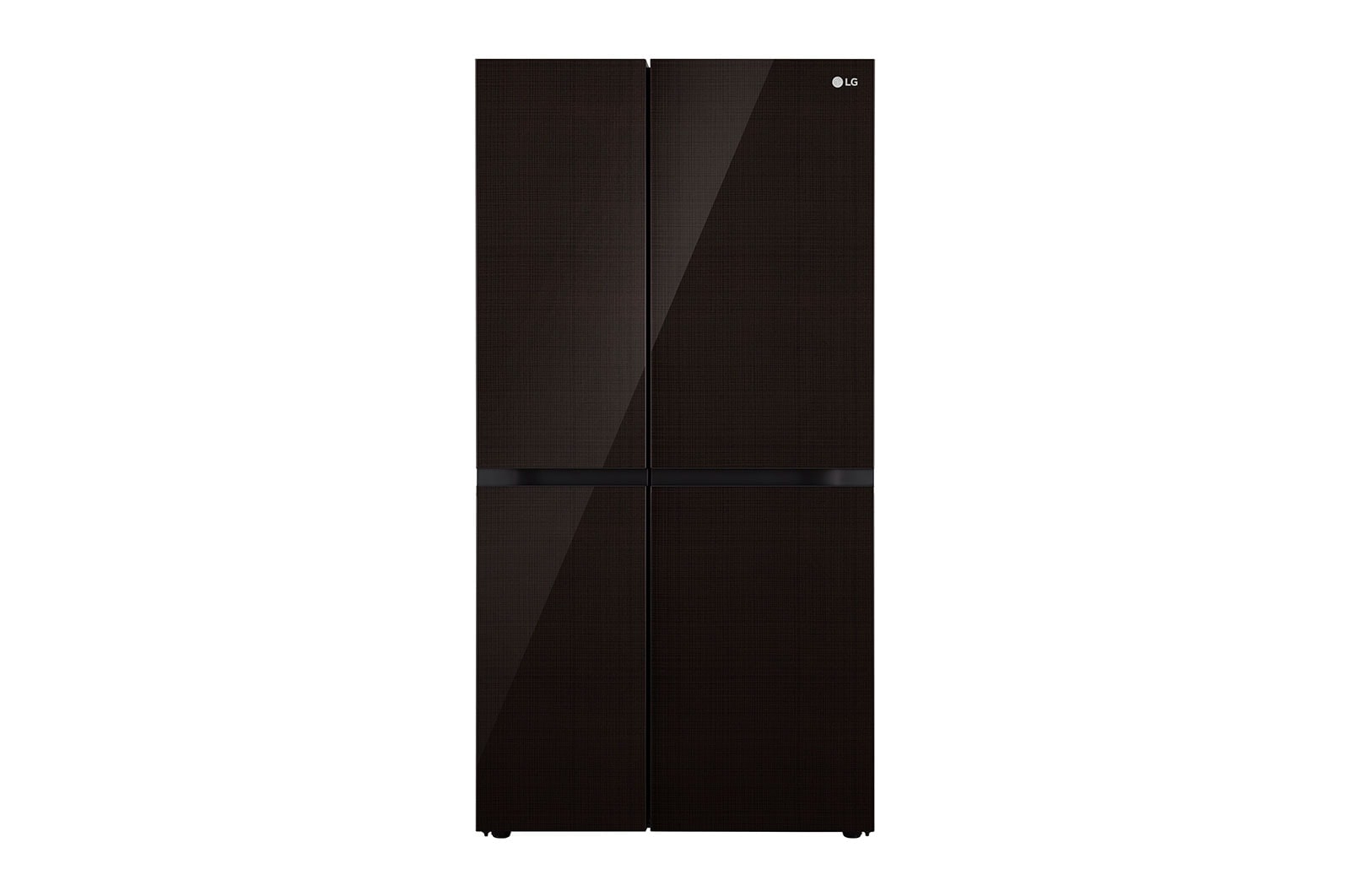 LG 650L Side by Side Refrigerator with Premium Glass Door, Hygiene Fresh+™, DoorCooling+™, Linen Brown Finish, 3-Star, GL-B257DLN3