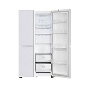 LG 650L Side by Side Refrigerator with Hygiene Fresh+™, DoorCooling+™, Smart Diagnosis™, Linen White Finish, 3-Star, GL-B257DLW3