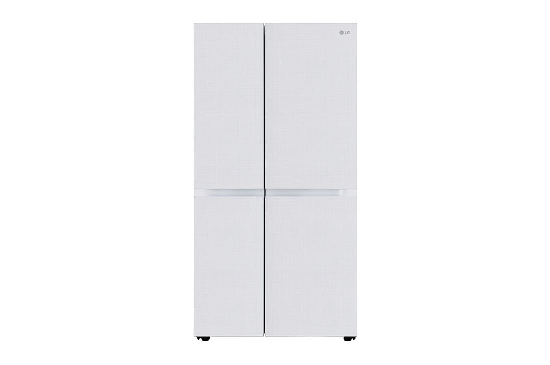 LG 650L Side by Side Refrigerator with Hygiene Fresh+™, DoorCooling+™, Smart Diagnosis™, Linen White Finish, 3-Star, GL-B257DLW3