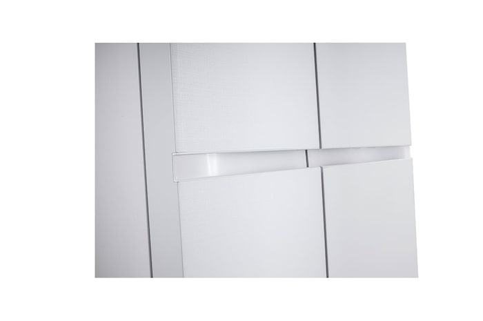 LG 650L Side by Side Refrigerator, Wi-Fi Convertible, DoorCooling+™, Premium Glass Door, Linen White Finish, 3 Star, GL-B257DLW3