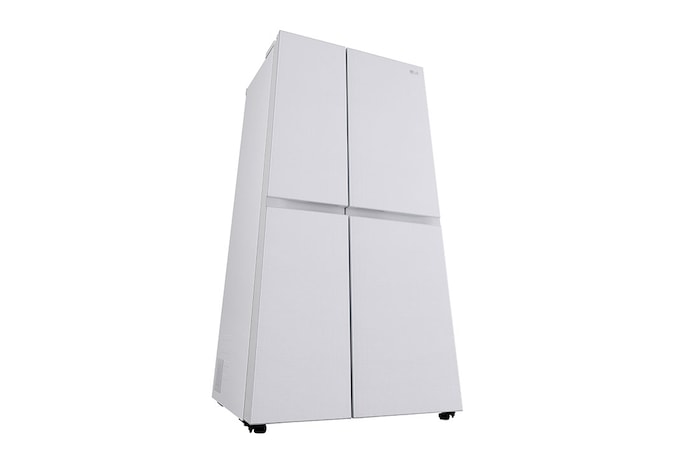 LG 650L Side by Side Refrigerator, Wi-Fi Convertible, DoorCooling+™, Premium Glass Door, Linen White Finish, 3 Star, GL-B257DLW3