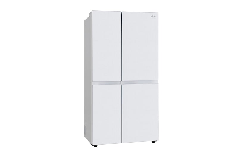 LG 650L Side by Side Refrigerator, Wi-Fi Convertible, DoorCooling+™, Premium Glass Door, Linen White Finish, 3 Star, GL-B257DLW3