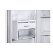 LG 655L, Side by Side Refrigerator with Premium Glass Door, Smart Inverter Compressor, Hygiene Fresh+™, DoorCooling+™, Smart Diagnosis™, Linen White Finish, GL-B257DLWX