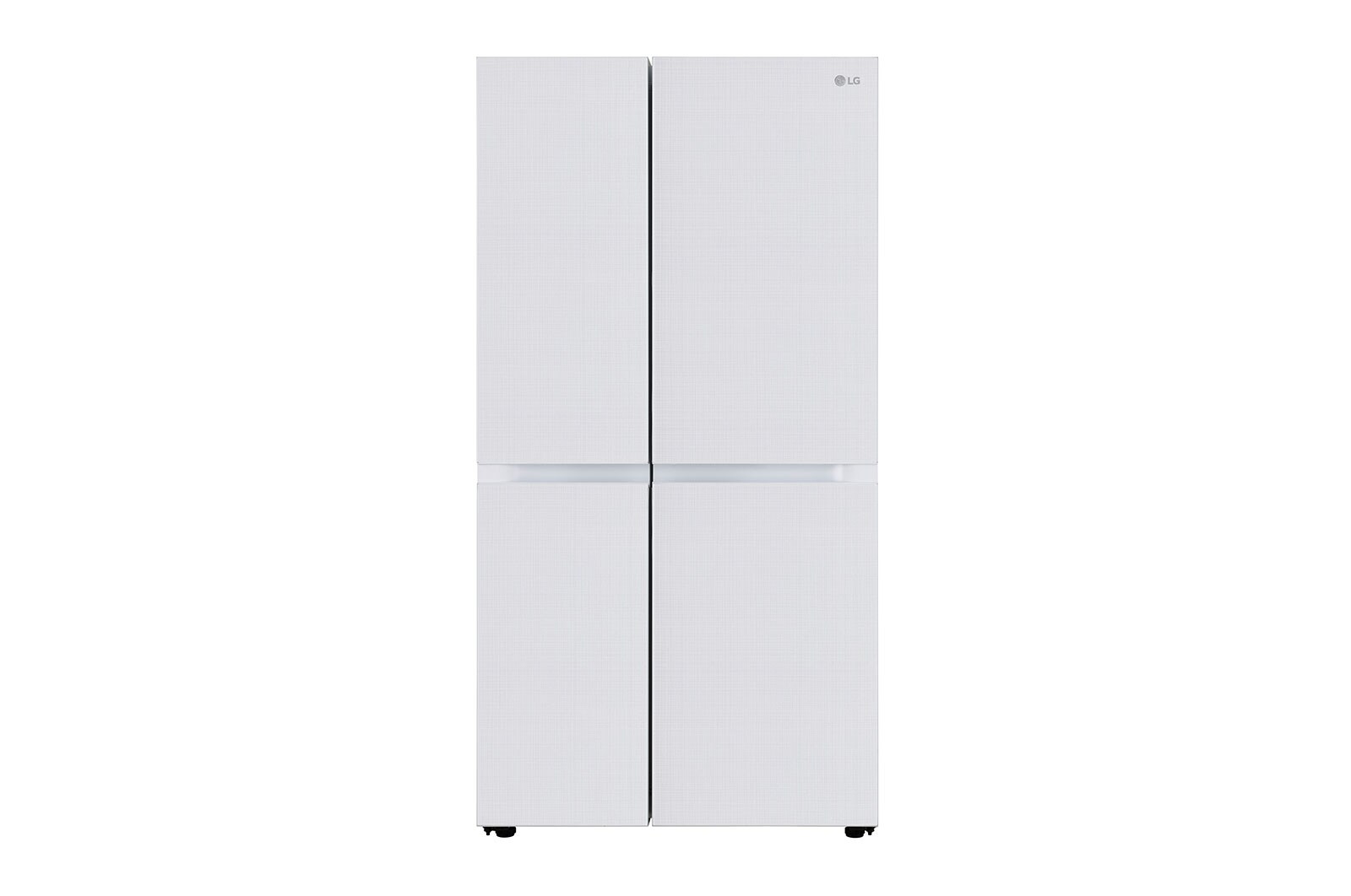 LG 655L, Side by Side Refrigerator with Premium Glass Door, Smart Inverter Compressor, Hygiene Fresh+™, DoorCooling+™, Smart Diagnosis™, Linen White Finish, GL-B257DLWX