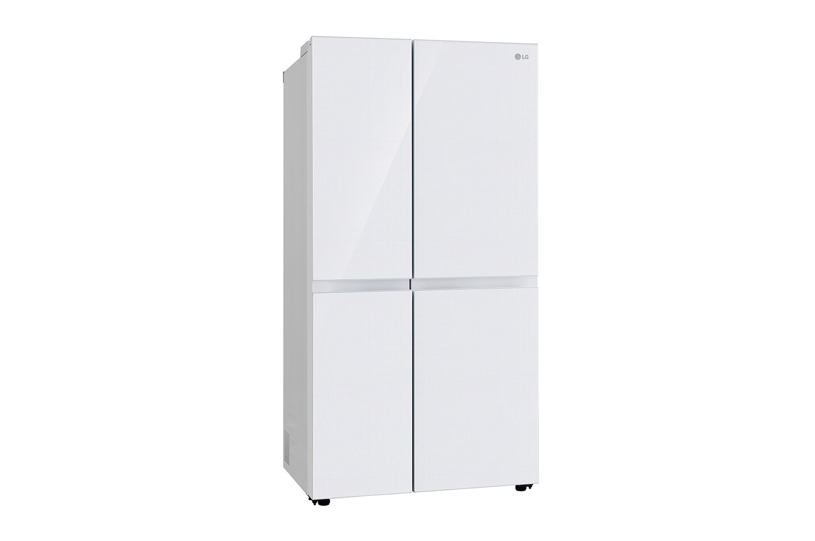 LG 655L, Side by Side Refrigerator with Premium Glass Door, Smart Inverter Compressor, Hygiene Fresh+™, DoorCooling+™, Smart Diagnosis™, Linen White Finish, GL-B257DLWX