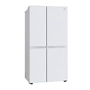 LG 655L, Side by Side Refrigerator with Premium Glass Door, Smart Inverter Compressor, Hygiene Fresh+™, DoorCooling+™, Smart Diagnosis™, Linen White Finish, GL-B257DLWX