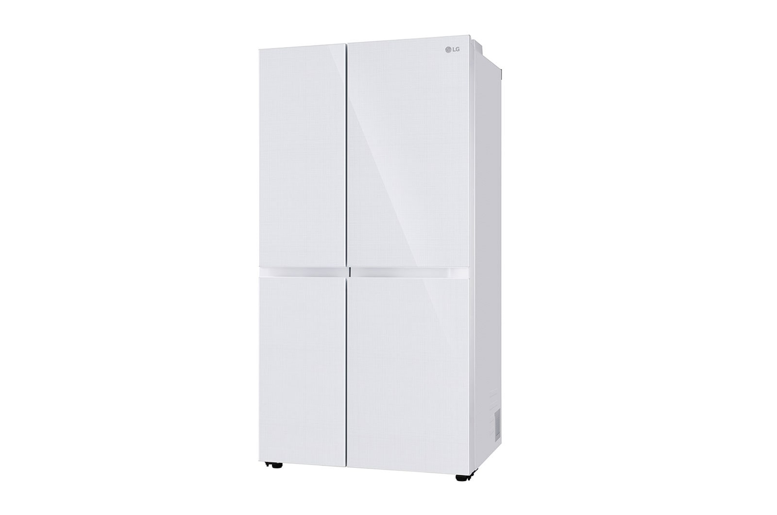 LG 655L, Side by Side Refrigerator with Premium Glass Door, Smart Inverter Compressor, Hygiene Fresh+™, DoorCooling+™, Smart Diagnosis™, Linen White Finish, GL-B257DLWX