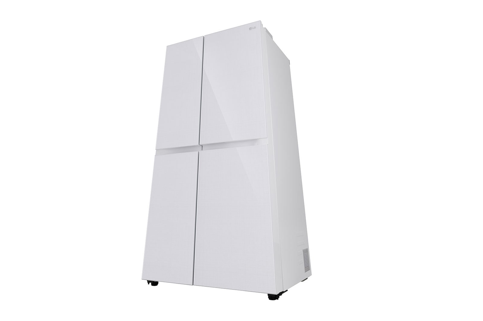 LG 655L, Side by Side Refrigerator with Premium Glass Door, Smart Inverter Compressor, Hygiene Fresh+™, DoorCooling+™, Smart Diagnosis™, Linen White Finish, GL-B257DLWX