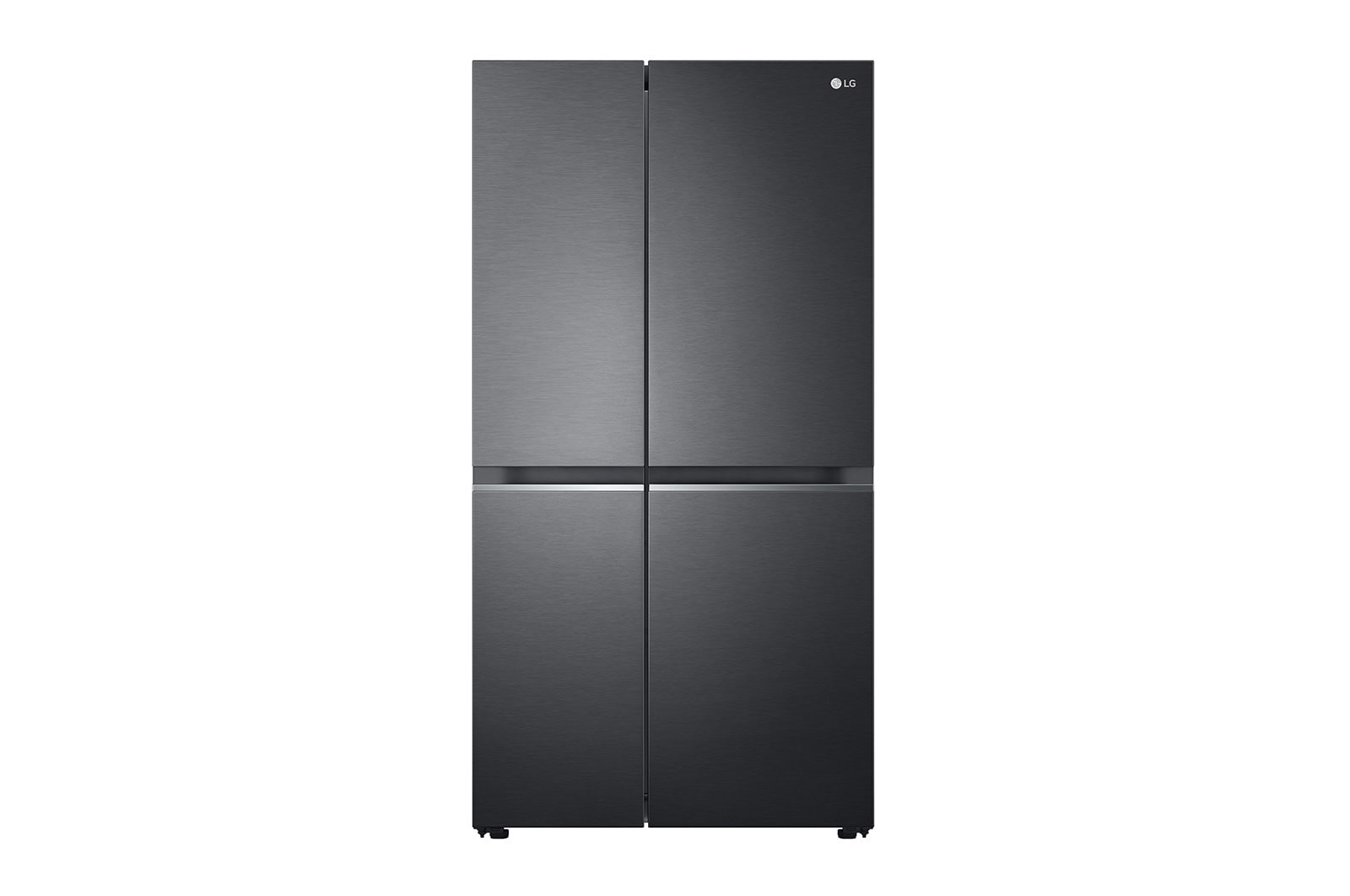 LG 650L, Convertible Side-by-Side Refrigerator with Smart Inverter Compressor, Hygiene Fresh+™, DoorCooling+™, Smart Diagnosis™, Matte Black Finish, GL-B257EMC3