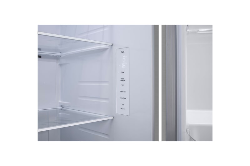 LG 650L Side-By-Side Refrigerator, Wi-Fi Convertible, DoorCooling+™, Shiny Steel Finish, 3 Star, GL-B257EPZ3