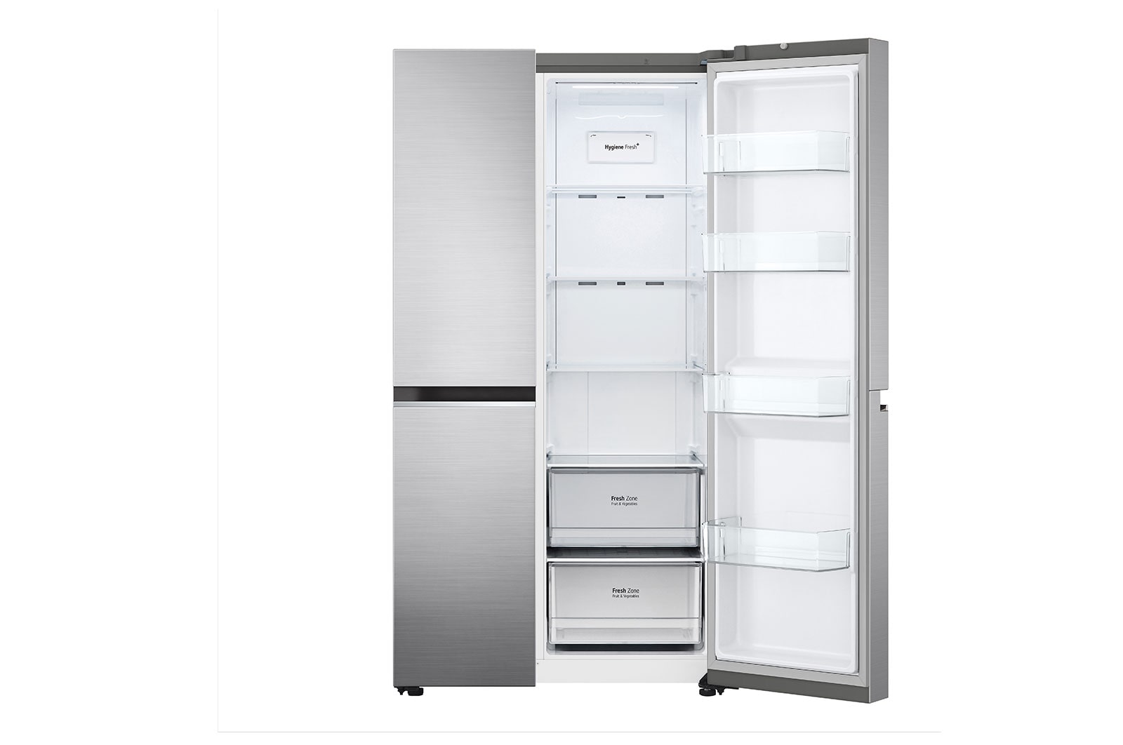 LG 650L Side-by-Side Refrigerator with Hygiene Fresh+™, DoorCooling+™, Smart Diagnosis™, Shiny Steel Finish, 3-Star, GL-B257EPZ3