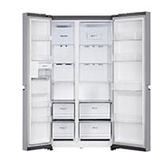 LG 650L Side-by-Side Refrigerator with Hygiene Fresh+™, DoorCooling+™, Smart Diagnosis™, Shiny Steel Finish, 3-Star, GL-B257EPZ3