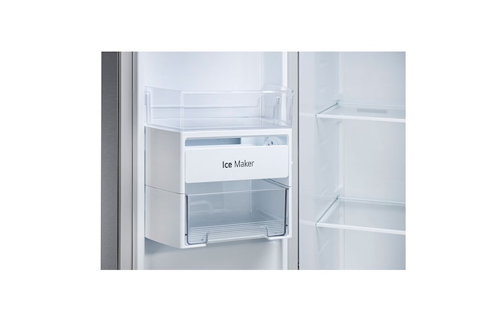 LG 655L Side-by-Side Refrigerator, Smart Inverter Compressor, Multi Air Flow, Smart Diagnosis™, Dazzle Steel, 3 Star, GL-B257HDSY