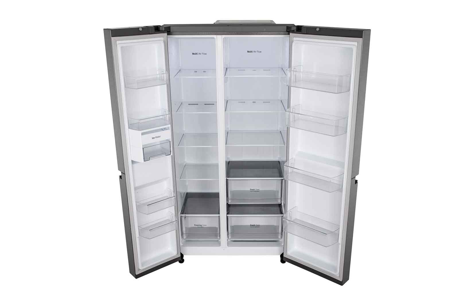 LG 655L, Side-by-Side Refrigerator with Smart Inverter Compressor, Multi Air Flow, Multi Digital Sensors, Smart Diagnosis™, GL-B257HDSY