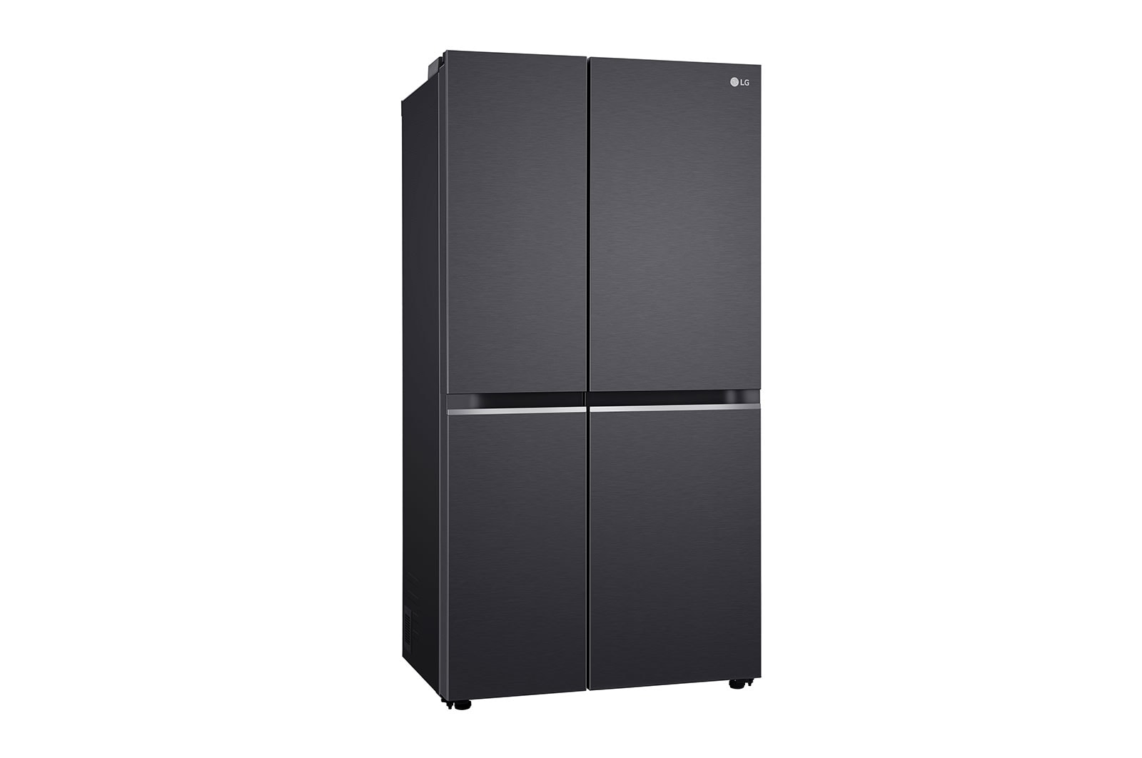 LG 650L Side-by-Side Refrigerator with Multi Air Flow, Multi Digital Sensors, Smart Diagnosis™, Matte Black Finish, 3-Star, GL-B257HMC3
