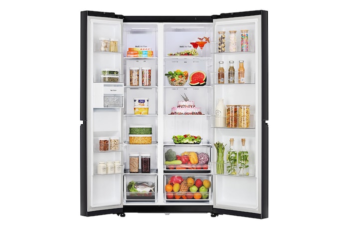 LG 655L Side-by-Side Refrigerator, Smart Inverter Compressor, Multi Air Flow, Express Freezing, Western Black, 3 Star, GL-B257HWBY