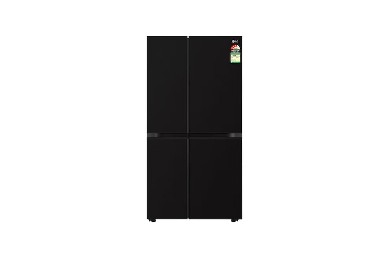 Front view of LG 650L Side-by-Side Refrigerator, Convertible, Multi-Air Flow Western Black, 3 Star GL-B257JWB3